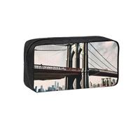 JBJGKHLP Brooklyn Bridge s Print Semplice Spazioso Portapenne Ufficio Cancelleria Organizer Pouch Leggero Storage Penne