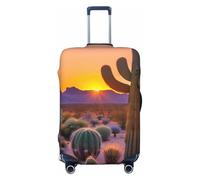JBJGKHLP Cactus Desert Tramonti Stampa Valigia Universale Elastico Bagagli Protector Impermeabile Viaggi Affari Vacanza, Nero , L, Bagaglio a mano
