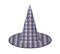 JBJGKHLP Cappello da strega con stampa artistica di albero della città di Parigi, Torre Eiffel, unisex, per carnevale, cosplay, feste, accessorio per costume