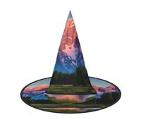 JBJGKHLP Cappello da strega con stampa del Grand Teton National Park, unisex, per carnevale, cosplay, feste