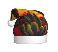 JBJGKHLP Cappello di Natale con stampa di cactus nel deserto, per uomini e donne, per feste, Capodanno, celebrazioni festive, cappello decorativo