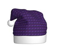 JBJGKHLP Cappello di Natale con stampa di pavone viola per adulti, unisex, per feste di Natale, copricapo per feste di Natale