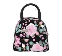 JBJGKHLP Carino Rosa Mix Leopard Stampa Confortevole Isolato Lunch Bag Pratica Tote Facile Trasportare Adulti Bambini Famiglie Uso