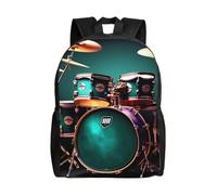 JBJGKHLP Cool Drum Set Stampa Versatile Doppio Zaino Da Viaggio Unisex Zaino Da Viaggio Per Lavoro Escursionismo Qu