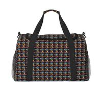 JBJGKHLP Cool Drums Set Stampa Versatile Borsa Da Viaggio A Mano Pieghevole Spalla Tote Business Viaggio Outdoor Carry-On