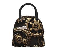 JBJGKHLP Cool Steampunk Ingranaggi Stampa Confortevole Isolato Lunch Bag Pratica Tote Facile Trasporto Adulti Bambini Famiglie Uso