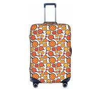 JBJGKHLP Copertura per valigia da viaggio con stampa di cibo per pizza e cibo, protezione per bagagli universale impermeabile, bianco, XL, Organizer per borse