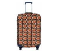 JBJGKHLP Copertura per valigia da viaggio con stampa di cibo per pizza e cibo, protezione per bagagli universale impermeabile, bianco, XL, Organizer per borse
