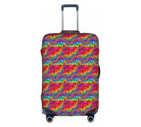 JBJGKHLP Copertura per valigia da viaggio e lavoro, con stampa arcobaleno tie dye, protezione per bagagli universale impermeabile, bianco, XL, Organizer per borse