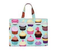 JBJGKHLP Cupcake Modelli Stampa Unisex Canvas Tote File Bag Grande Capacità Ufficio Viaggi Shopping Viaggi di Lavoro