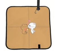 JBJGKHLP Cuscino pieghevole per sedia da viaggio con stampa orso marrone orso bianco sedia portatile per spostamenti quotidiani