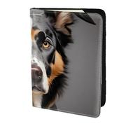 JBJGKHLP Custodia a portafoglio per passaporto con stampa di razza canina, unisex, leggera, sicura, Nero , Taglia unica