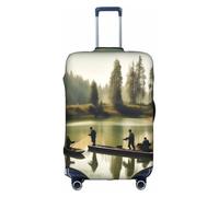 JBJGKHLP Custodia protettiva universale impermeabile per valigie da viaggio e lavoro, con stampa di pescatori sul lago, bianco, S, Organizer per borse