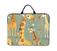 JBJGKHLP Cute Wild Cartoon Giraffe Stampa 14 Pollice Laptop Case Sleeve Computer Portatile Borsa Per Scuola Ufficio Viaggi Uso quotidiano