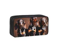 JBJGKHLP Dachshund Weiner Dog Print Semplice Spazioso Portapenne Ufficio Cancelleria Organizer Pouch Leggero Storage Penne
