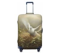 JBJGKHLP Erba e Dove Stampa Valigia Universale Elastico Bagagli Protector Impermeabile Viaggi Affari Vacanza, Nero , L, Bagaglio a mano
