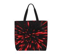JBJGKHLP Explosion Burst Borsa organizer con stampa rossa e nera extra large unisex borsa a tracolla shopping riutilizzabile ecologica