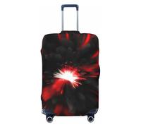 JBJGKHLP Explosion Burst Red Black Print Valigia Universale Elastico Bagagli Protector Impermeabile Viaggi Affari Vacanza, Nero , L, Bagaglio a mano