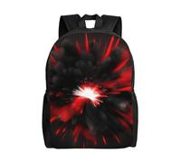 JBJGKHLP Explosion Burst - Zaino unisex leggero con stampa rossa e nera, elegante, per viaggi all'aperto, viaggi, escursioni quotidiane