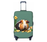 JBJGKHLP Floreale Guinea Pig Stampa Valigia Universale Elastico Bagagli Protector Impermeabile Viaggi Affari Vacanza, Nero , XL, Bagaglio a mano