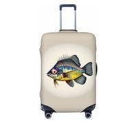JBJGKHLP Fly Giallo Pesce Stampa Universale Valigia Elastico Bagagli Protector Impermeabile Viaggi Affari Vacanza, Nero , L, Bagaglio a mano
