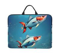 JBJGKHLP Flying Fish In The Ocean Stampa 14 Pollice Laptop Case Sleeve Computer Portatile Borsa Per Scuola Ufficio Viaggi Uso quotidiano