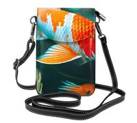 JBJGKHLP Graziosa borsa a tracolla da donna con stampa di pesci koi, elegante borsa per telefono per viaggi, uso quotidiano, idea regalo per pendolarismo