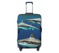 JBJGKHLP Hammerhead Sharks Print Universal Valigie Elastica Bagagli Protector Impermeabile Viaggi Affari Vacanze, Nero , XL, Bagaglio a mano