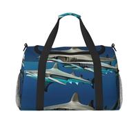 JBJGKHLP Hammerhead Sharks Print Versatile borsa da viaggio a mano pieghevole borsa a tracolla tote viaggio d'affari all'aperto