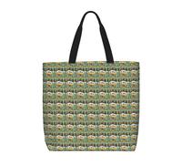 JBJGKHLP Happy Bus Camper Print Extra Large Organizer Bag Unisex Spalla Tote Shopping Riutilizzabile Ecologico