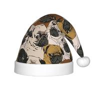 JBJGKHLP Imagen De Pug - Cappello di Natale per bambini, adatto per anni, per feste e celebrazioni