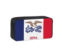JBJGKHLP Iowa State Flag Print Simple Spacious Pen Case Office Stationery Organizer Pouch Leggero Storage Penne