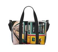 JBJGKHLP Lisbon Tram Stampa Versatile Borsa a Mano Per Uomo Donna Leggero Moda Weekend Viaggi Tote Palestra Waterprooff