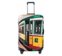 JBJGKHLP Lisbona Tram Pattern Stampa Valigia Universale Elastico Bagagli Protector Impermeabile Viaggi Affari Vacanza, Nero , L, Bagaglio a mano