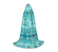 JBJGKHLP Mantello con cappuccio con stampa a farfalla azzurra, unisex, per cosplay, carnevale, feste stagionali
