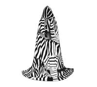 JBJGKHLP Mantello con cappuccio con stampa zebrata, unisex, per cosplay, carnevale, feste stagionali