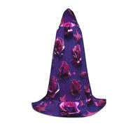 JBJGKHLP Mantello con cappuccio unisex con paillettes glitterate stampa rosa Carnevale Halloween Cosplay Natale comodo ed elegante