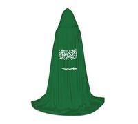 JBJGKHLP Mantello con stampa bandiera dell'Arabia Saudita, unisex, con cappuccio, per carnevale, Halloween, cosplay, Natale, comodo ed elegante