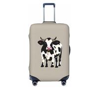 JBJGKHLP Mucca Nero Spot Stampa Universale Valigia Elastico Bagagli Protector Impermeabile Viaggio Vacanza di Lavoro, Nero , S, Bagaglio a mano