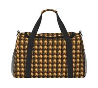 JBJGKHLP Oro Nota musicale con stampa stella lucida caduta versatile borsa da viaggio a mano pieghevole borsa a tracolla tote viaggio di lavoro all'aperto