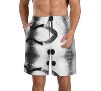 JBJGKHLP Pantaloncini pratici da uomo con stampa artistica di hockey su ghiaccio Funzionalità Costume da bagno Abbigliamento estivo Spiaggia Attività all'aperto, bianco, M