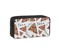 JBJGKHLP Pizza Pattern Stampa Semplice Spazioso Penna Caso Cancelleria Ufficio Organizer Pouch Leggero Storage Penne