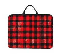 JBJGKHLP Plaid Rosso E Nero Stampa 14 Pollice Del Computer Portatile Del Manicotto Del Computer Borsa Per La Scuola Ufficio Vi