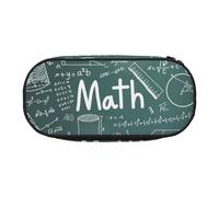 JBJGKHLP Pratica custodia per matite con stampa di parole e lezioni di matematica, per scuola, ufficio, accessori essenziali, Nero , Taglia unica, Organizer per borse