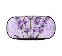 JBJGKHLP Pratico astuccio con stampa a timbro color lavanda, pratico astuccio per penne per scuola e ufficio, Nero , Taglia unica, Organizer per borse