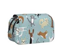 JBJGKHLP Raining Cats & Dogs Print Versatile Pencil Case Grande Capacità Storage Makeup Toiletry Pouch Viaggi Ufficio