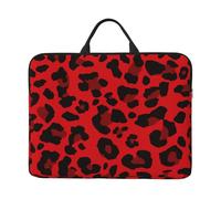 JBJGKHLP Red Leopard Pattern Print 14 Pollice Laptop Case Sleeve Computer Borsa Portatile Per Scuola Ufficio Viaggi Uso quotidiano