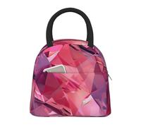 JBJGKHLP Rosa Diamante Stampa Confortevole Isolato Lunch Bag Pratica Tote Facile Trasportare Adulti Bambini Famiglie Uso