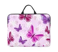 JBJGKHLP Rosa Stampa Farfalla 14 Pollice Custodia Del Computer Portatile Del Manicotto Del Computer Borsa Per La Scuola