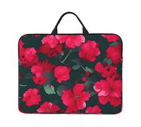 JBJGKHLP Rosso Rosa Fiore Stampa 14 Pollice Del Computer Portatile Del Manicotto Del Computer Borsa Per La Scuola Ufficio